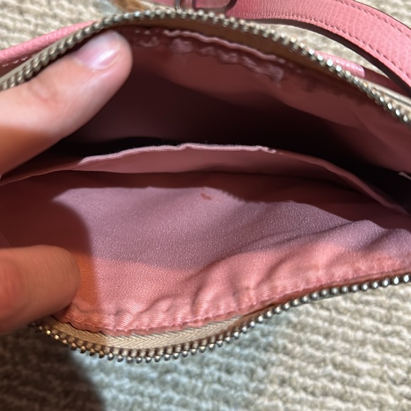 Coach light pink/khaki crossbody purse - Picture 5 of 7